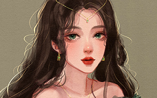 画仙儿妮妮ipad头像插画课2021年1月（高清画质有笔刷）