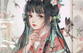 萤火古风人物头像插画特训课第一期2022年（高清画质带素材）