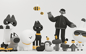 Coloso教程丨6个主题的C4D角色动画 中文字幕（画质高清无素材）