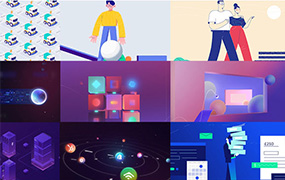 AE+C4D动画商业案例教程 MG动画自习室（高清画质带素材）