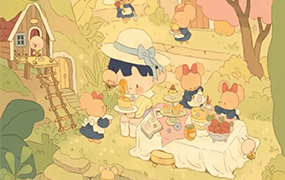 韩白白插画质感风格塑造第5期2022年（画质清晰带素材笔刷）