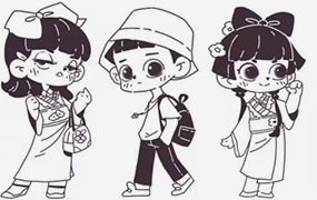 一只八子Q版人体动态速写2022年（画质清晰带笔刷）