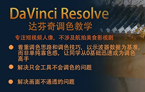 摄影师RYAN达芬奇短视频人像调色（高清画质带部分素材）