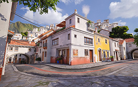 Maya+UE小镇环境艺术精通 中文字幕（高清画质带素材）