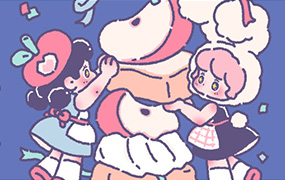 鲸字号丨炸萌子人物插画造型基础第5期2023年iPad插画（画质清晰带素材笔刷）