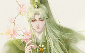 风畔川蓿古风人物半身插画课2022年（高清画质无素材）