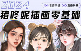 猪咚妮iPad手绘头像插画零基础系统课第24期（高清画质雾素材）