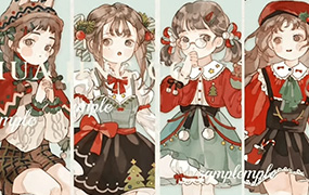 朝朝六桥水彩风可爱少女立绘2024年（高清画质无素材）