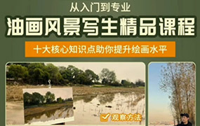 罗召龙油画风景写生精品课程2023年（画质清晰无素材）