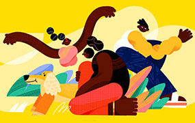 Dinlab扁平插画与思维创作营第8期2023年（画质清晰带素材）