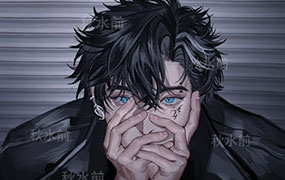 秋水前韩系半身人物插画设计系统课2024年（高清画质无素材）