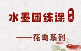 钟小朋友水墨花鸟团练课2024年（高清画质带图片课件）