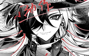 枭桜老师黑白漫画风格头像团练2025年（高清画质带课件笔刷）