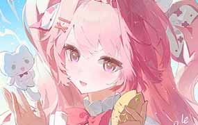 三口一清透光影色彩少女头像团练课2025年（高清画质带课件笔刷）